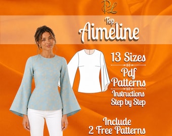 top pattern women | flared top pattern | top sewing pattern | Fitted top pattern | Cottagecore top pattern | trendy pattern