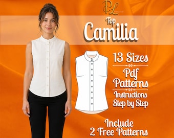 Fitted Shirt pattern | Shirt sewing pattern | easy shirt pattern | Sleeveless shirt pattern