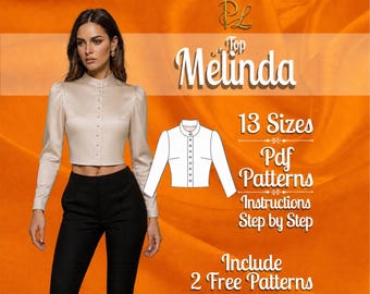 Fitted Shirt pattern | Women Shirt sewing pattern | easy shirt pattern | Midriff shirt pattern