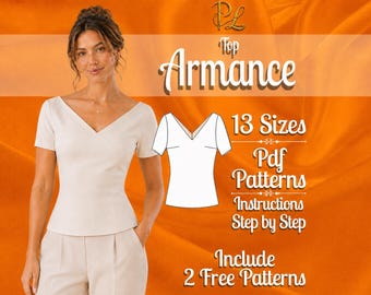 Fitted top pattern | Top pattern women | Top sewing pattern | Easy top pattern
