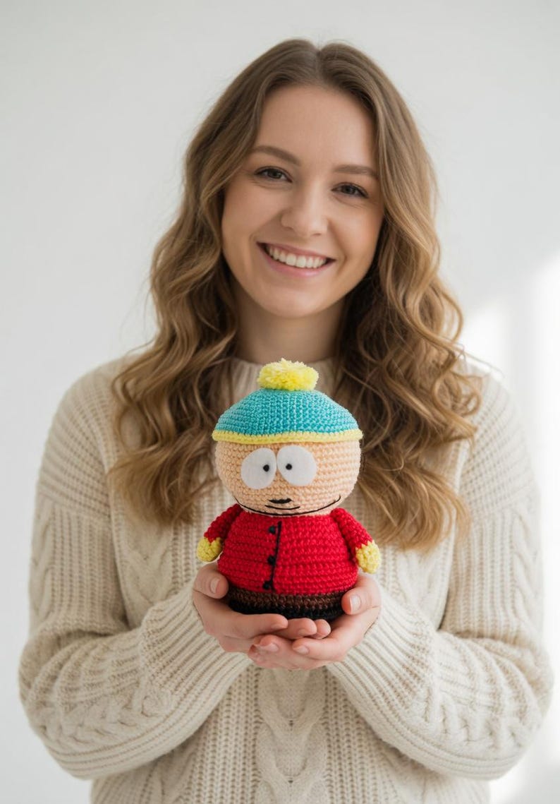 Crochet Pattern Eric Cartman South Park Amigurumi Doll PDF – Cartoon ...