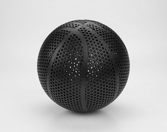 File STL del pallone da basket NBA, modello 3D Airless stampabile, download digitale immediato.