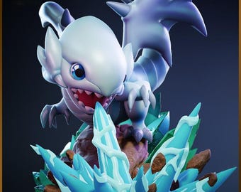Dragón Blanco Celestial STL / Bestia Alada Fantástica Modelo para Impresión 3D (Descarga Digital)