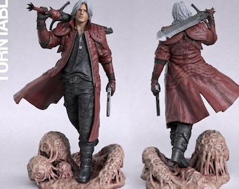 Archivo STL de Dante Devil May Cry / Estatua de resina imprimible en 3D (Descarga digital)