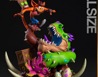 Diorama de Crash Bandicoot: modelo STL – Figura para impresora 3D (descarga digital)