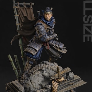 Jin Sakai Samurai STL | Ghost of Tsushima Inspired | Honorable Warrior Figure | 3D Print Model