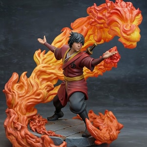 Zuko STL | Fire Nation Prince Figurine | Elemental Warrior 3D Model | High-Detail Printable Statue