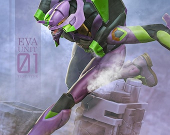 Eva-01 Mecha 3D Print STL Model (Digital Download)