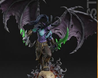 Figura de Illidan Stormrage STL / Cazador de demonios de World of Warcraft (archivo digital imprimible en 3D)