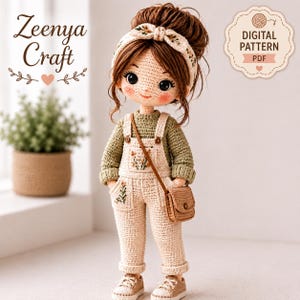 Cottagecore Amigurumi Meisjespop Haakpatroon PDF | Haakpop Direct Downloaden | Boho Meisjespop Tutorial