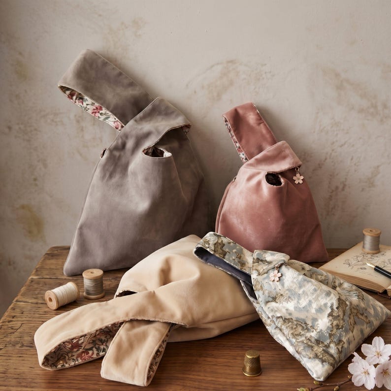 Patron de sac japonais avec noeud, taille 4, patron de sac à coudre et tutoriel vidéo, adapté aux débutants, téléchargement PDF (A4, lettre US, AO) image 12