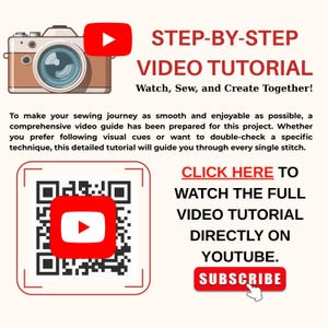 Graphic showing a laptop screen with the bag sewing video tutorial playlist for this easy diaper bag pattern.