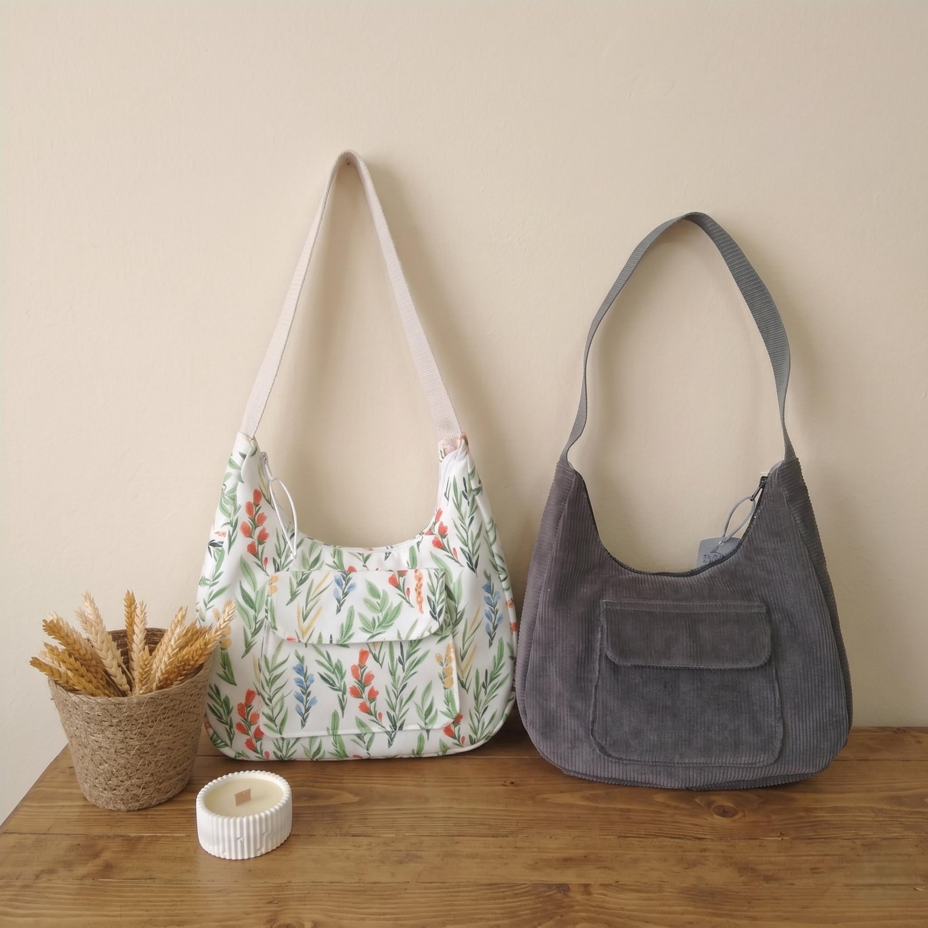 Hobo Bag With Pockets Sewing Pattern, Easy Shoulder Bag Tutorial, Pdf ...