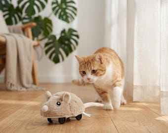 Automatic Moving Mouse Cat Toy – Realistic Chase Interactive Play for Active Indoor Cats