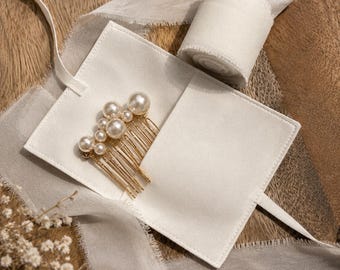 Perlen Haarkamm für Braut | Braut Haarschmuck mit Perlen | Hochzeit Haarkamm | Eleganter Perlenkamm für Dutt | Braut Accessoire