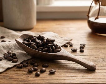 Black Walnut Coffee Scoop, 1 Tablespoon/15ml, Multi-Purpose Kitchen Tool for Ground Coffee