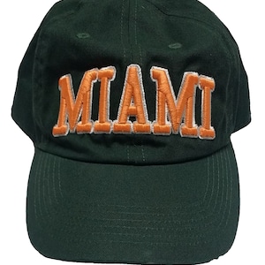 Miami Green Cotton With Orange/White Team Color Embroidery  Adjustable Slouch Hat
