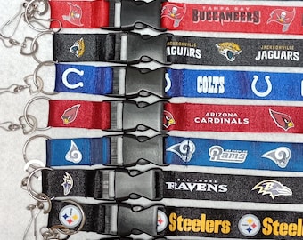 NFL Team Lanyard, Breakaway Nylon ID Holder, 24"