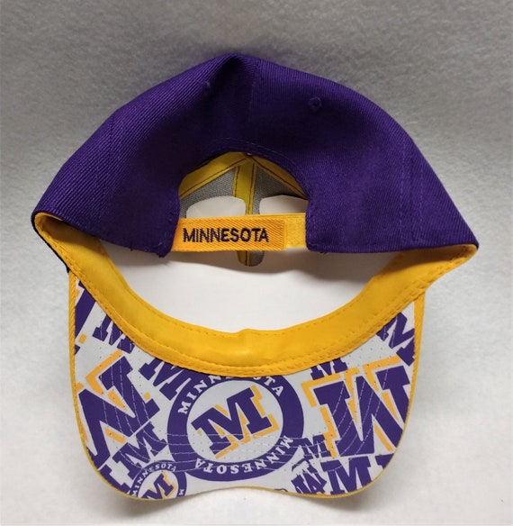 MINNESOTA Purple/gold/white Embroidered 2-tone Cap Hat Adult Unisex.  Adjustable Closure, to Fit Most All Value Priced. - Etsy