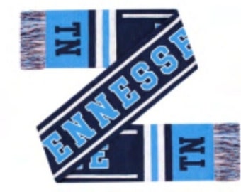 TENNESSEE  Team Color Navy/Powder Blue/White Super Scarf   NEW 2023!!