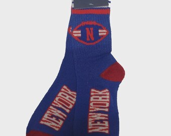 New York Socks, Two-Tone Football Team Color Adult Unisex Socks - Average One Size Fits Most