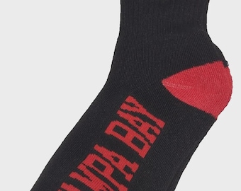 Tampa Bay City Name Football Two-Tone Team Color Adult Unisex Socks - Average One Size Fits Most