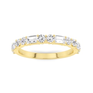 Princess Cut Lab Created Diamond Channel Set Wedding Band Ring 14K White Gold Plated