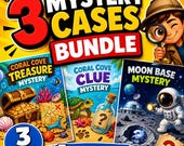 Kids Escape Room Printable | 3 Mystery Games Bundle Ages 6–10 | Detective Game for Kids | Birthday Party Classroom PDF