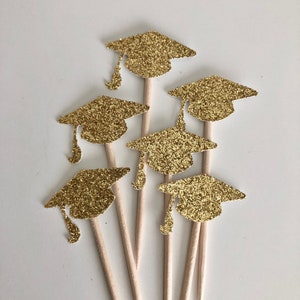 MINI Graduation Cap Cupcake Toppers or Food Picks.  2025 Graduate, Class of 2025, Graduation Decorations