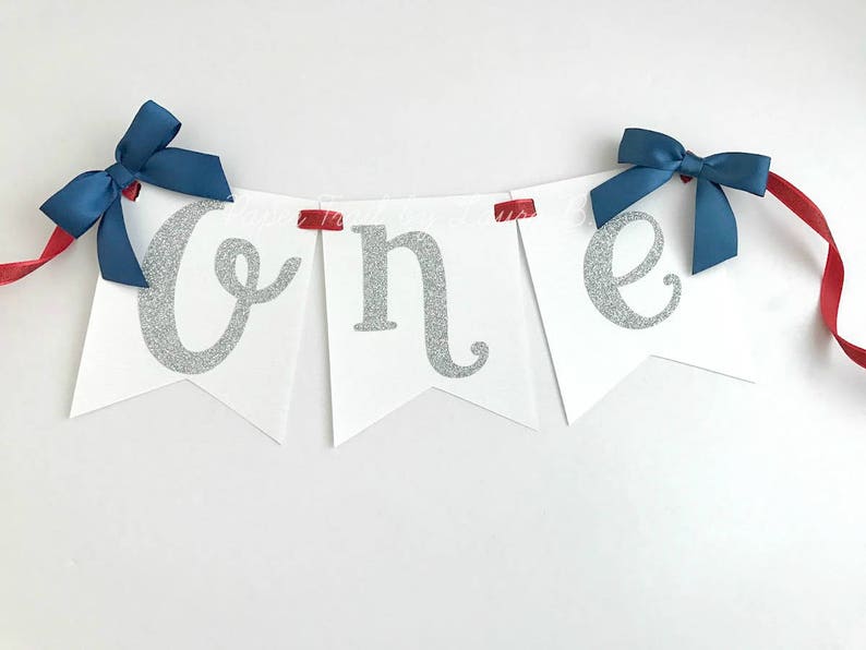Red White And Blue High Chair Banner For 4th Of July 1st Birthday Fourth Of July Birthday Party Decorations