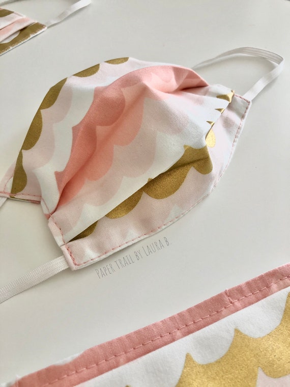 100% Cotton Reusable Handmade Face Mask with Nose Wire. Rifle Paper Co. Fabric | High Quality Designer Fashion Face Mask | Adult or Children Il_570xn