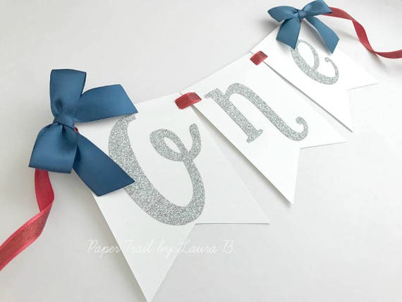 Red White And Blue High Chair Banner For 4th Of July 1st