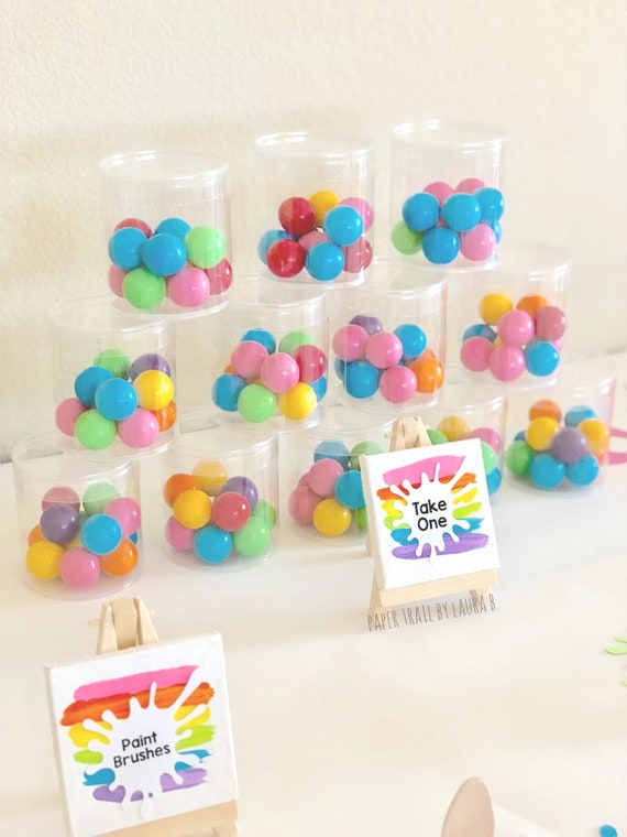 Art Party Food Label Mini Canvas and Easels. Rainbow Party Decorations, Art  Birthday Decorations, Painting Art Splat Decorations. 4CT -  Norway