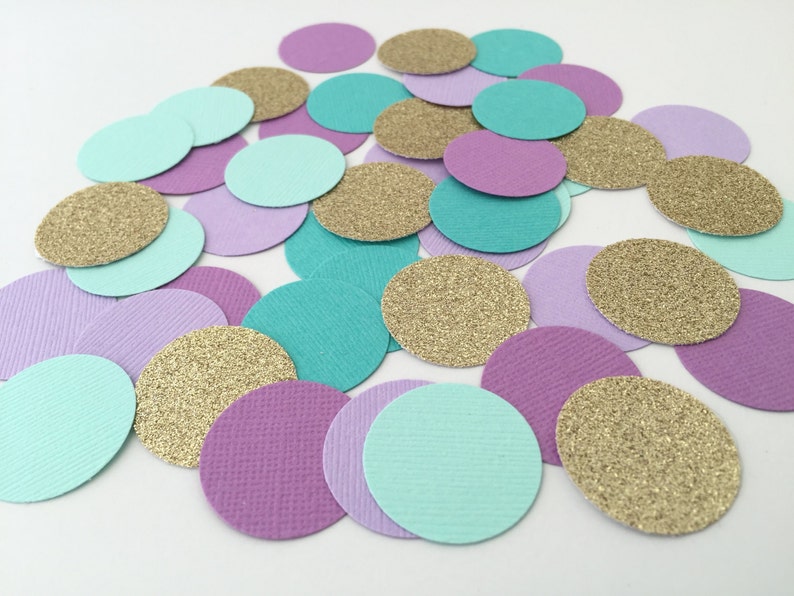 Table Decor Confetti Under the Sea Colors Birthday Party Confetti Mermaid Party Invitation Decor