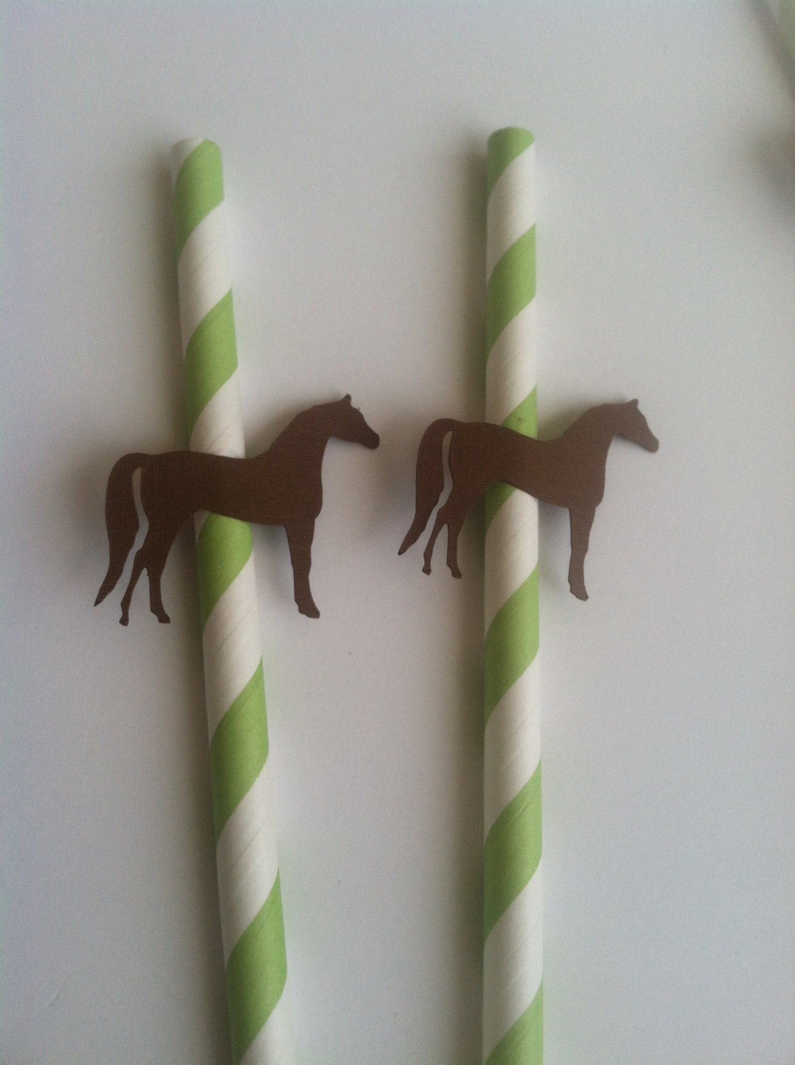 20 Derby Themed Paper Straws. Horse Embellishment on a Light Etsy