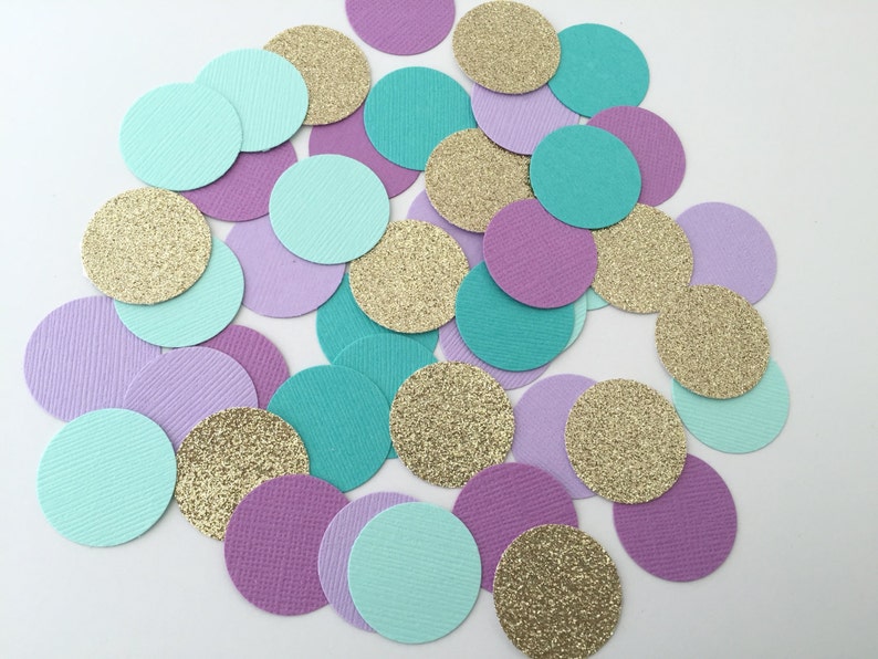 Table Decor Confetti Under the Sea Colors Birthday Party Confetti Mermaid Party Invitation Decor