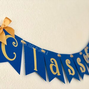 Royal Blue Class of 2021 Graduation Banner With Gold Glitter. - Etsy