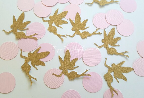 Fairy Confetti in Pink and Gold Glitter. Magical Fairy Party Decorations. Gold Glitter Garden Party. Fairy Garden Party. Tea Party 50CT Il_570xn