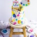Art Party Cake Topper Canvas and Paint Pallet.  Art Party, Rainbow Party Decorations, Art Birthday Decorations, Painting Art Splat. 