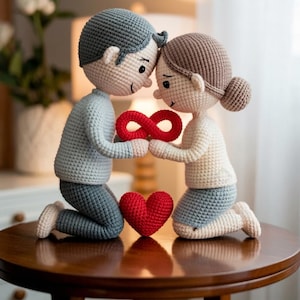 Infinite Love Couple Crochet Pattern PDF | Romantic Amigurumi Couple Pattern | Instant Digital Download