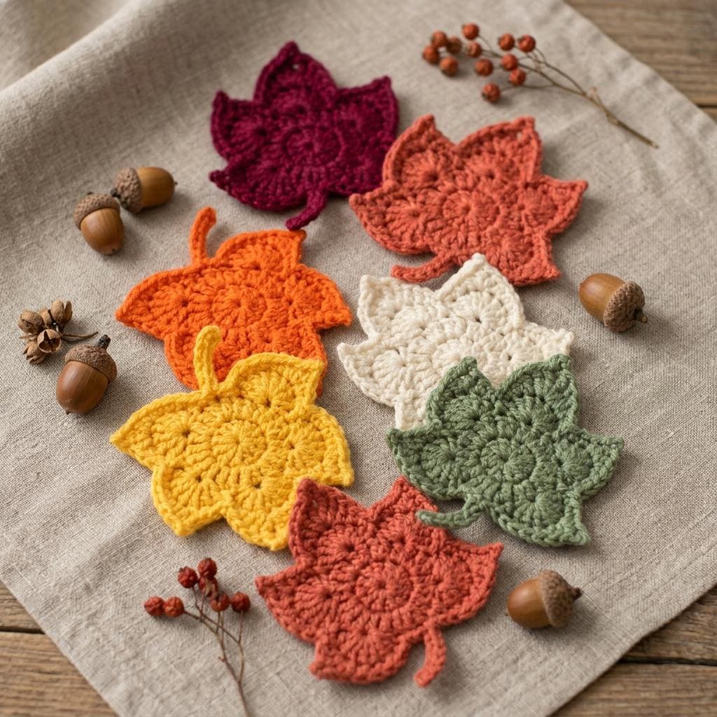 40 Maple Leaf Crochet Patterns for Autumn Decor, Gifts, and Cozy Home Accents 17 Crochet Maple Leaf Easy Fall Leaf Crochet