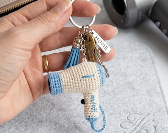 Crochet Hair Dryer Keychain Pattern PDF