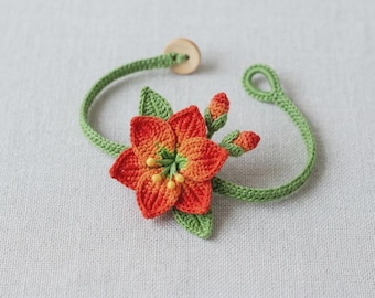 Micro-Crochet Flower Bracelet Pattern | Floral Jewelry DIY Tutorial (PDF Download)