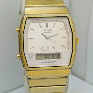 Seiko Quartz H601-5400 Ana Digi Alarm Chronograph Vintage Men’s Watch