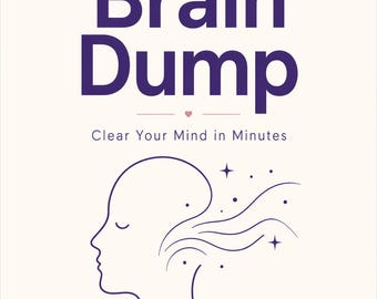Brain Dump Journal Printable | Überdenken Journal PDF | Angst Relief Arbeitsblatt | Mentale Klarheit Planer