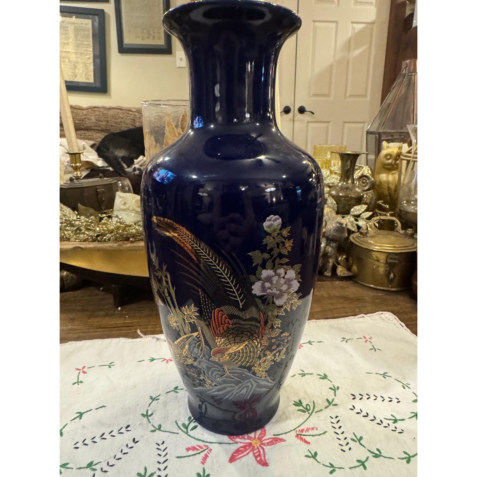 ダークブロンズ 花器 Taiwan Blue Vase - Etsy