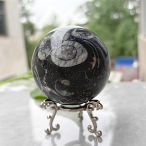 Picasso Jasper Ball, Natural Abstract Crystal Sphere, Creative Awakening Orb, Desktop Art Deco, Grounding Altar Gift