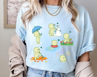 Smiski Graphic Tee: Y2K Oversized Comfort Colors T-Shirt, Kewpie Cherub Lover Gift