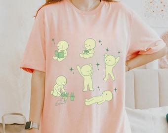 Smiski Graphic Tee: Y2K Oversized Comfort Colors T-Shirt, Homebody Club Apparel