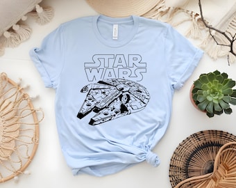 Retro Disney Star Wars Shirt, Disney Millennium Falcon Shirt, Vintage Star Wars Millennium Falcon Shirt, Disneyworld Shirts